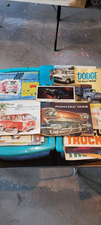 Vintage car brochures