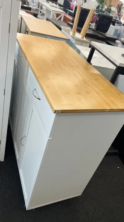 Kitchen Cart with Storage, Rolling Kitchen Island on Wheels with, View more