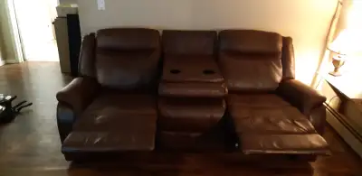 brown leather recliner sofa, View more