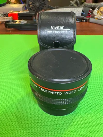Vivitar Telephoto 2.0X Video Lens with case – LIKE NEW, View more