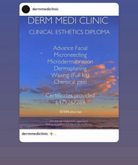 Microneedling microdermabrasion esthetics diploma certificates