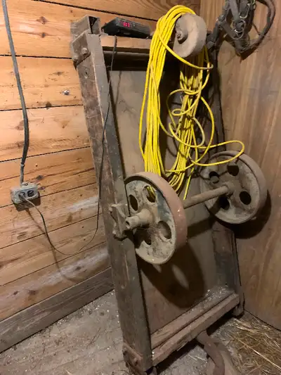 Antique farm/industrial grain carts. Cast iron wheels, heavy duty. 15 available $350.00 each Colborn...