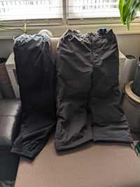 Boys snow pants and rain pants size 7-8