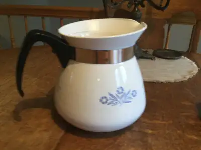 Théière ou cafetière 2 QT grand format motif Blue Cornflower vintage RARE en excellent état impeccab...