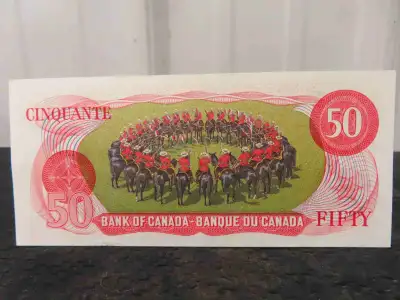 Canadian 1975 50 Dollar Bill Uncirculated, View more