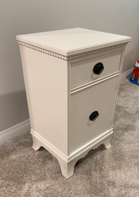 White Solid Wood Cabinet with Drawer