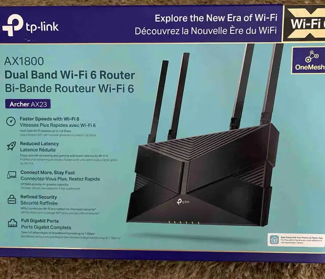 Router: TP-Link AX1800 (AX23) $4064302565423107120