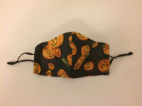 Halloween Pumpkin Cloth Adjustable Face Mask Adjustable 2-Layer