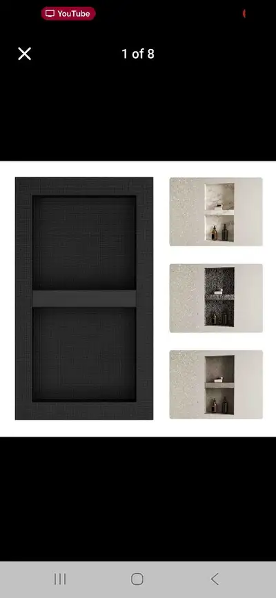 Waterproof Built-In Shower Niche with Adjustable Shelf — 306×608, View more