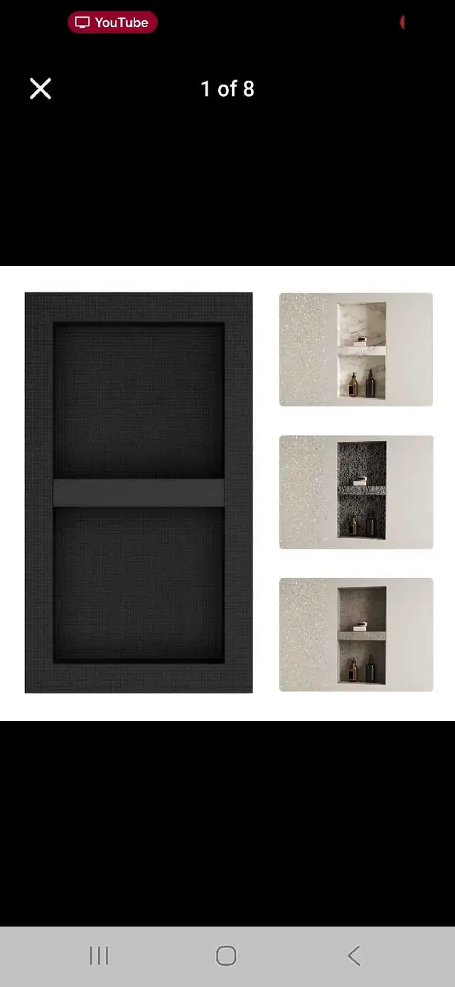 Waterproof Built-In Shower Niche with Adjustable Shelf — 306×608 in Plumbing, Sinks, Toilets & Showers in City of Montréal - Image 2
