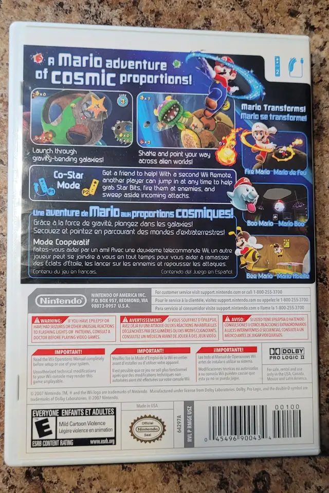 Super Mario Galaxy for Nintendo Wii Complete in Nintendo Wii in Hamilton - Image 3