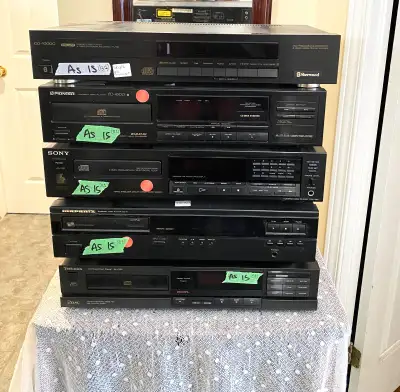 5x Single Disc CD Players, AS IS (Batch #1), View more