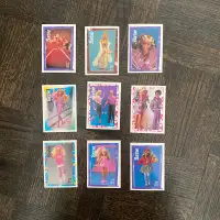 Lot of 9 Barbie Trading Cards + 1 Sticker - Mattel, Panini, 1992