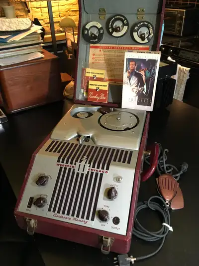 Art Deco Webster Chicago Model 80-1 Wire Recorder W/ Microphone., View more