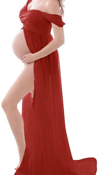 XL maternity dress red 