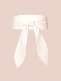 Plus size solid wide white cute wrap belt
