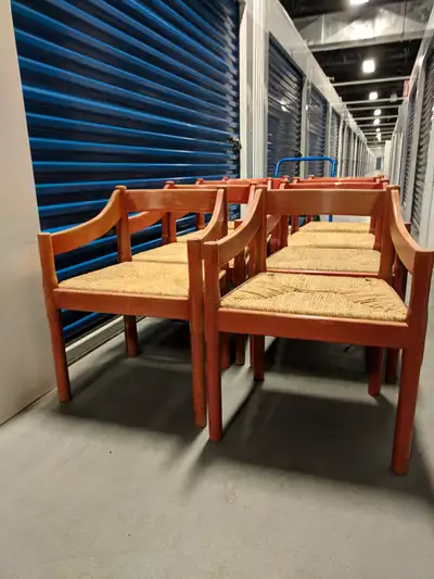 Set of 6 Magistretti Carimate chairs. Mid century modern. 1960s, View more