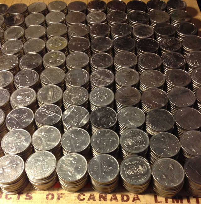 Old Canadian Nickel Silver Dollars 1968-1986 x 105 Coins + in Arts & Collectibles in Vernon - Image 3