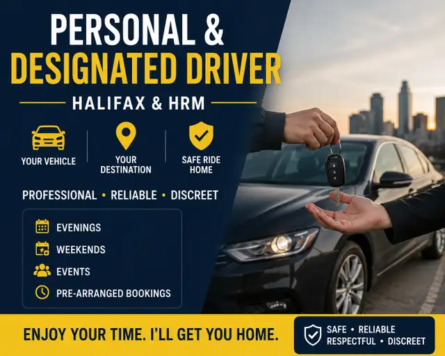 Personal & Designated Driver Service – Halifax & HRM 