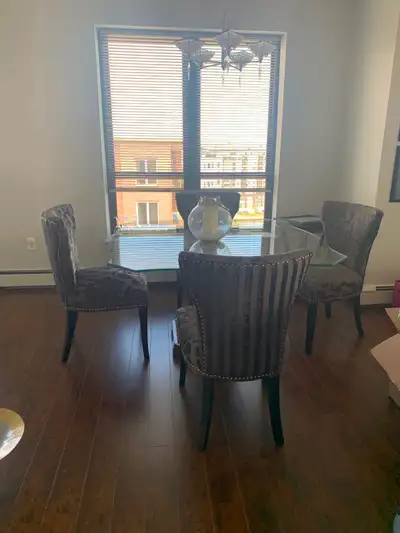 Glass Dining Table & 4 Chairs, View more