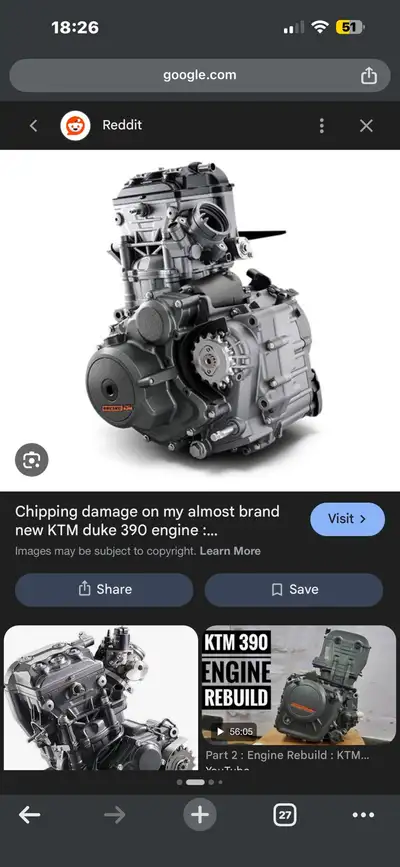 Ktm duke 390 engine from 2024