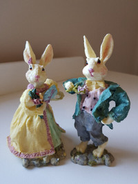 Victorian rabbit bunny couple