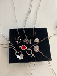 Assorted 925  Pure silver necklaces. 