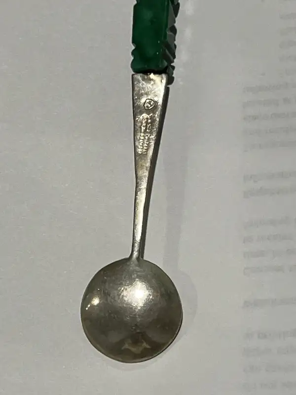 SILVER STERLING ACAPULCO SOUVENIR SPOON 4" JADE CARVED STONE in Arts & Collectibles in Longueuil / South Shore - Image 6