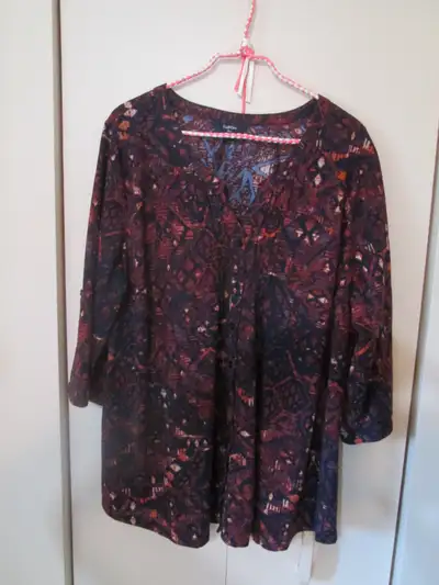 ladies red print blouse (size 20), View more