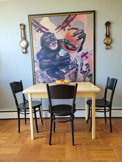 Vintage Cream Colour Extendable Jack Knife Dining Table, View more