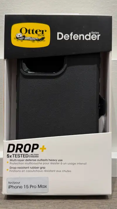 Brand New OtterBox Defender case for for iPhone 15 Pro Max, Blac, View more