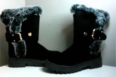 Womens Slip-On Soft Snow Boots, Sz 8, Black, View more