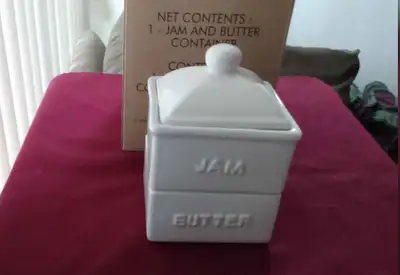 Ceramic Jam & Butter Container (3 piece set), View more