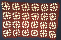 New chestnut-brown & cream 64 x 80-in handcrochet afghan blanket