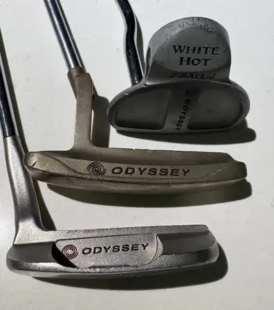 Odyssey putters used one junior putter. $40 for the junior $50 for the bronze coloured one $90 Daily...