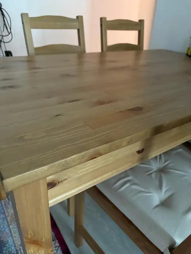 IKEA JOKKMOKK Dining Table + 4 Chairs — Antique Stain — Like New in Dining Tables & Sets in City of Toronto - Image 3