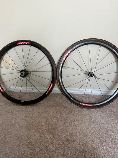 Zipp 303/404 Carbon tubular wheels with tubes, View more