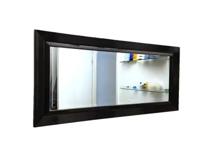 Used wall mounted 41.5"X19.5 mirror-3"-wooden frame all around., View more