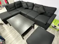 Moving out sale A+ sofa loveseat and coffe table 