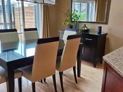 Table extensible et buffet - Bois massif - Fabriqué au Qc, View more