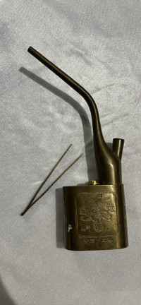 Chinese Brass Opium Pipe