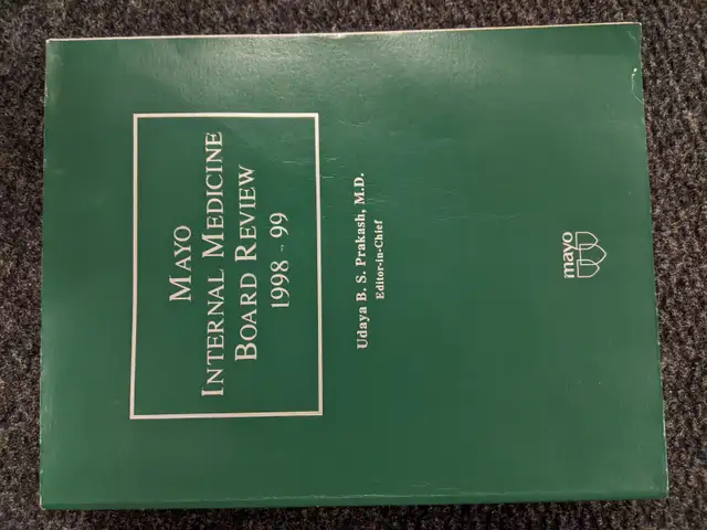Mayo internal medicine board review 1998-99. Prakash. in Textbooks in Windsor Region - Image 2