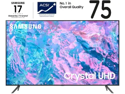 SAMSUNG-LED TV 75"-smart-4k-ultra hd-inbox -WARRANTY-$769-no tax, View more