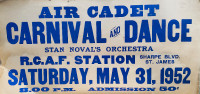 1952 Poster for Air Cadet Carnival and Dance in St. James