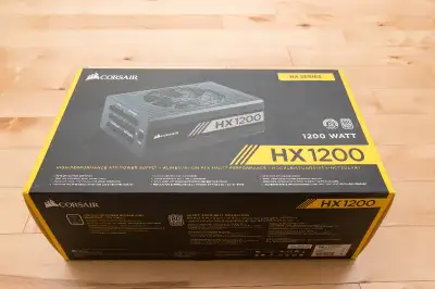 For sale is a like new Corsair HX1200 power supply. Includes all boxes, manuals, and cables except c...