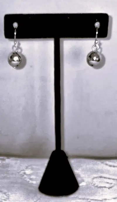 SILVER ORB SHEPHERD HOOK PIERCED EARRINGS, View more