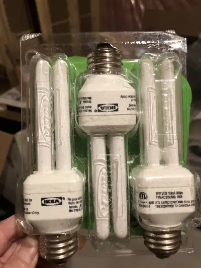 new IKEA CFL bulbs 11W equivalent to 60W 2700k standard base E26, View more