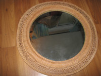 14inch Round Wall Wicker Mirror