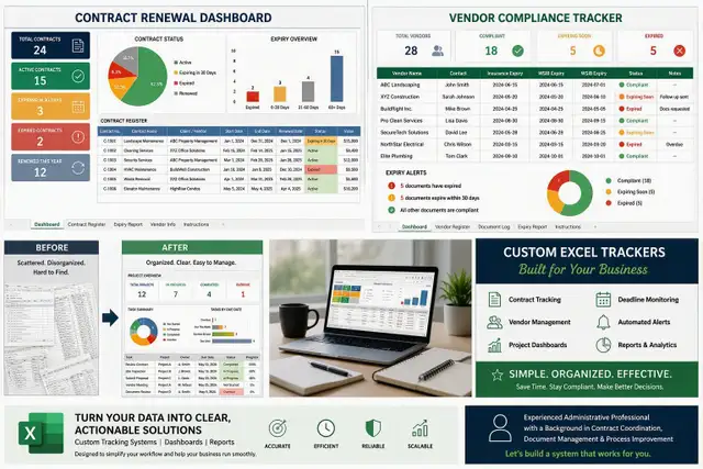 Custom Business Tracking Systems & Excel Dashboards