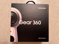 SAMSUNG GEAR 360 CAMERA, LIKE NEW IN BOX, WITH ALL ACCESORIES